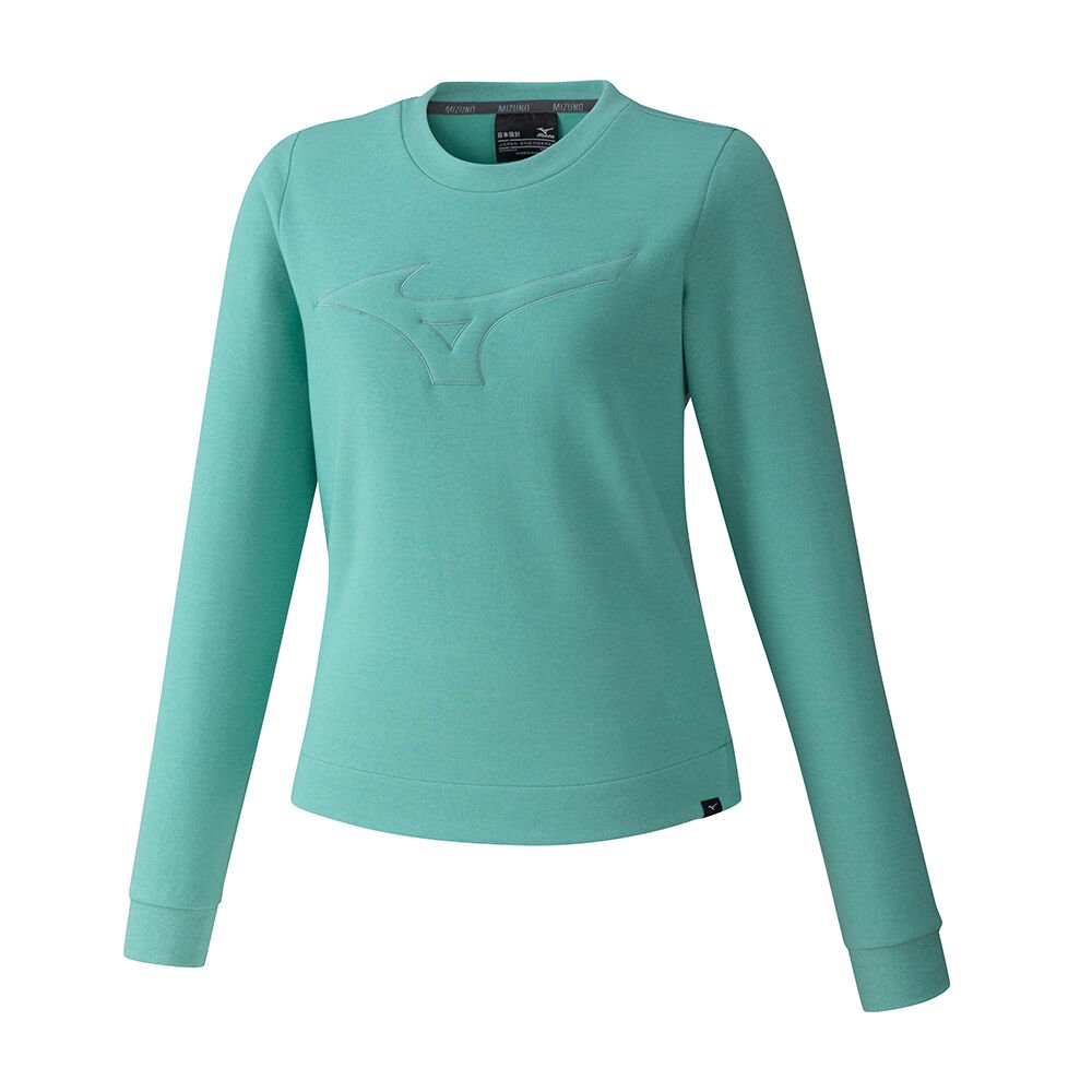 Maglie Running Mizuno RB Crew Donna - Verdi - 68749-OLED